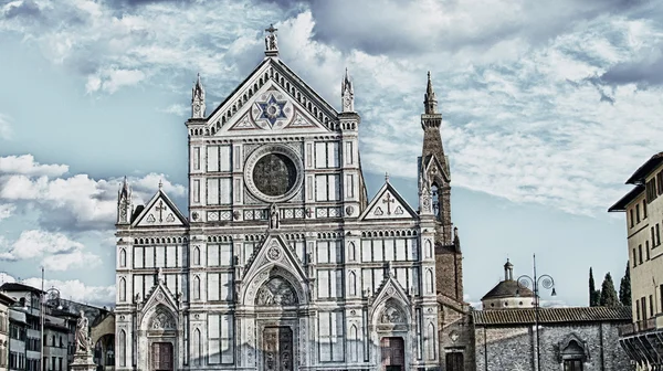 Basiliek van santa croce in florence — Stockfoto