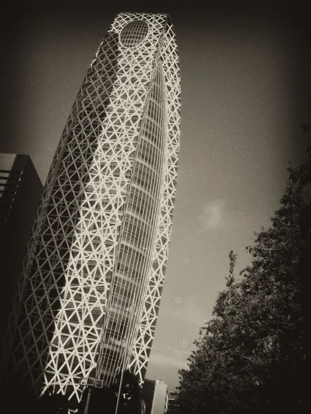 Détail architectural de Tokyo, vue en noir et blanc — Photo