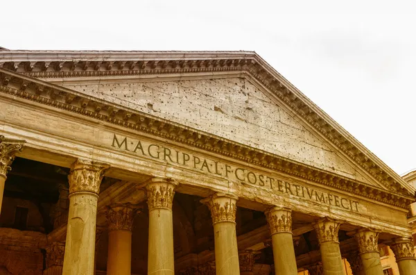 Pantheon antica facciata a Roma — Foto Stock