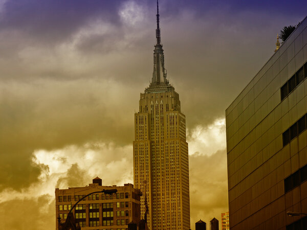 Empire State Building at Sunset, New York City, U.S.A.