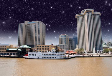 new Orleans, louisiana mississippi Nehri ile skycrapers