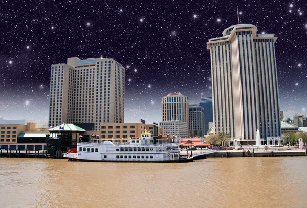 Skycrapers of New Orleans with Mississippi River, Louisiana
