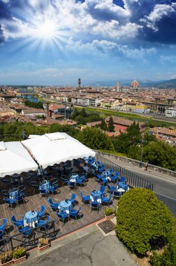 Florence, duomo, Giotto'nun Çan kulesi ve palazzo vecchio