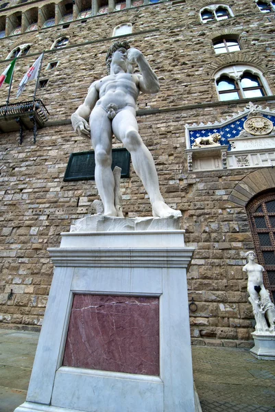 Náměstí Piazza della signoria, Florencie — Stock fotografie