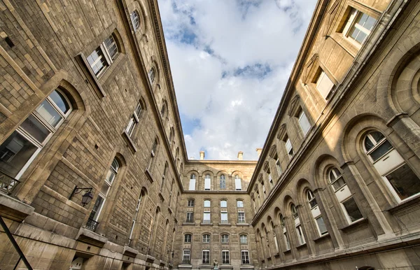 Wonderful view of Notre Dame internal architecture from the top — Stock Photo, Image