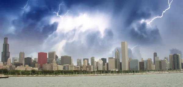 Chicago Skyline con rascacielos — Foto de Stock