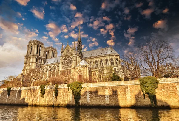 Parijs. prachtig uitzicht op de notre dame kathedraal — Stockfoto