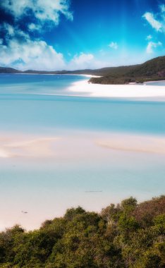 whitsunday Adaları üzerinde kış sezonu, austral harika renkler