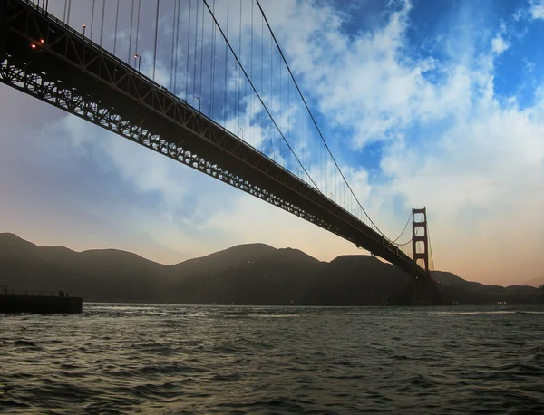 San Francisco Golden Gate Bridge Silhouette at Sunset — Stock Photo, Image
