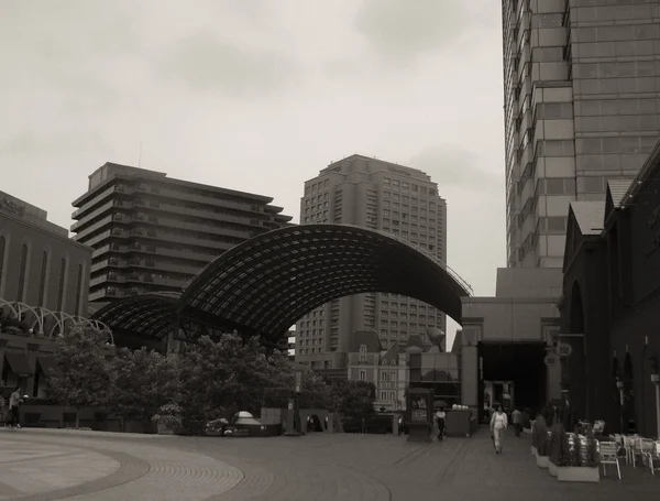 Dettaglio architettonico di Tokyo, Vista in bianco e nero — Foto Stock