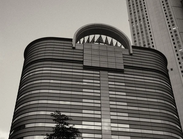 Arkitektonisk detalj i Tokyo, svartvitt vy — Stockfoto