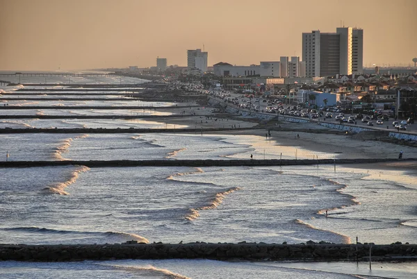 Galveston skyline och stranden, texas — Stockfoto