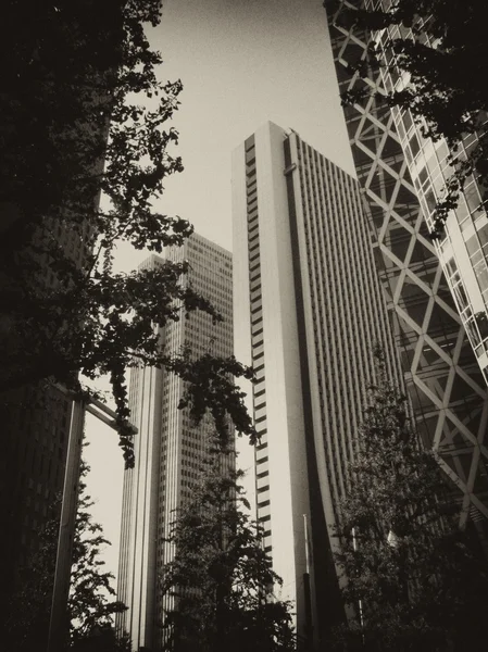 Architectonisch detail van Tokio, Zwart-wit beeld — Stockfoto