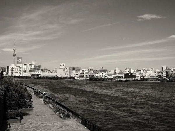 Detalle arquitectónico de Tokio, Vista en blanco y negro — Foto de Stock