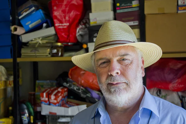 Italian Farmer in his House — Stock Photo, Image