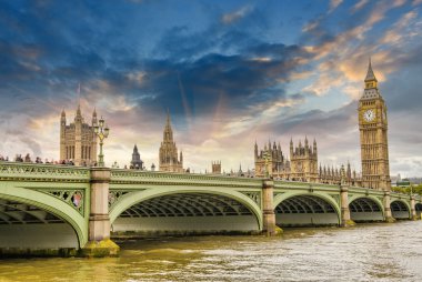 güzel Londra mimarisi. Parlamento ve westmins