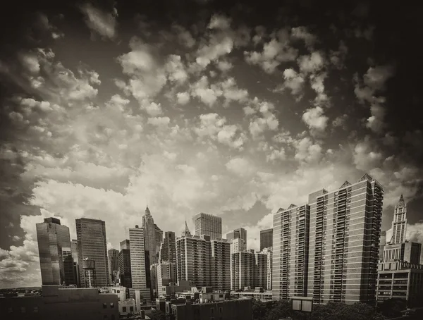 Beautiful view of Lower Manhattan Skyscrapers — Stock Photo, Image