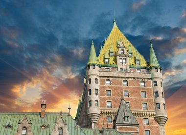 Bir Québec, Kanada. harika manzarasını hotel chateau frontenac,