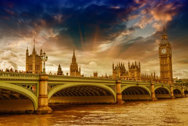 London, İngiltere - palace of westminster (Parlamentosu evler) b
