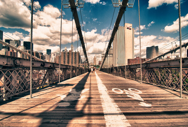 Brooklyn Bridge view in New York City