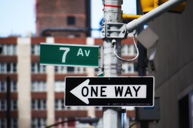 new York'ta klasik sokak işaretleri