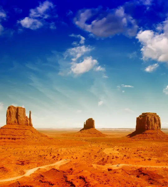 Słynny krajobraz monument Valley - utah — Zdjęcie stockowe