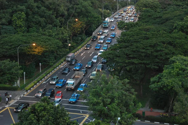 Vista aérea de Singapura do balão de ar quente — Fotografia de Stock