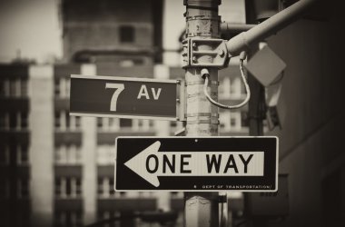 new York'ta klasik sokak işaretleri