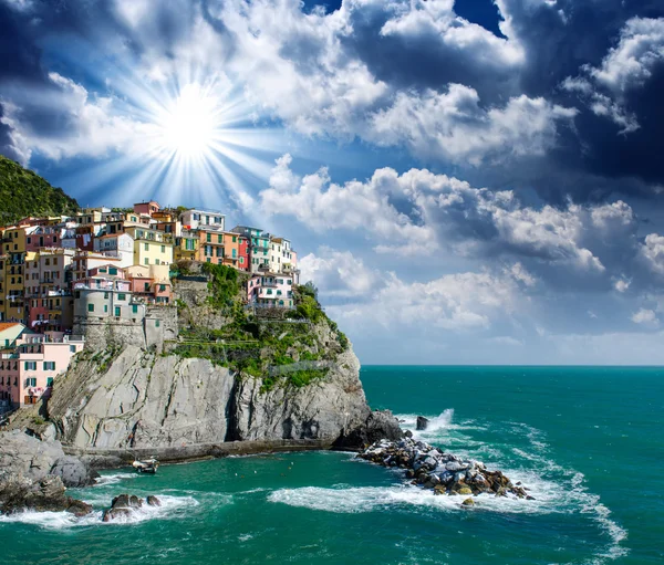 Cinque terre, Ιταλία. όμορφη θέα στην σεζόν άνοιξη — Φωτογραφία Αρχείου