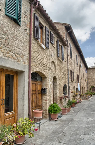 Tuscany. Beautiful ancient architecture and buildings near Pienz Royalty Free Stock Photos