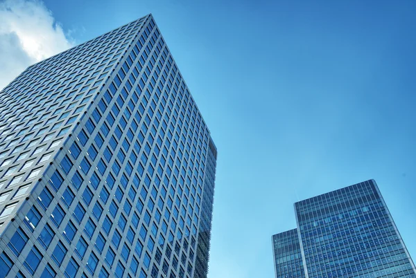 Canary wharf Londra'nın finans bölgesine binalar. — Stok fotoğraf