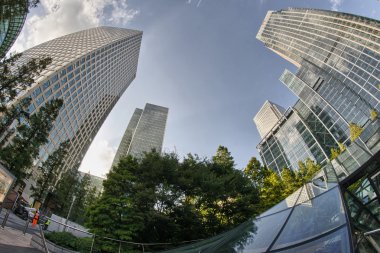 Londra - 20 Ekim: canary wharf bölgesinde, se modern gökdelenler