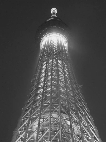 Építészeti részletek Tokió, Fekete-fehér nézet — Stock Fotó