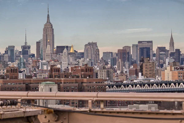 Gian skyscrapers in New York City - Beautiful aerial view — Stock Photo, Image