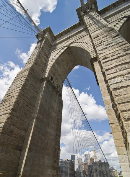 Brooklyn bridge architektura — Zdjęcie stockowe