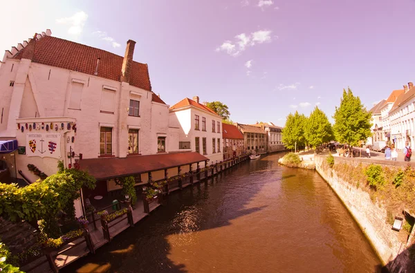 Építészet és a színek Bruges — Stock Fotó