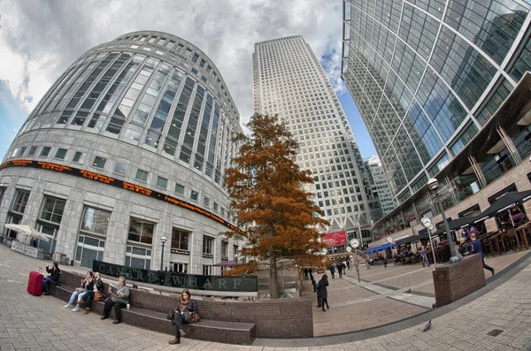 LONDRES-SEP 27: Una vista de Canary Wharf ganó el 27 de septiembre de 2012 en L —  Fotos de Stock