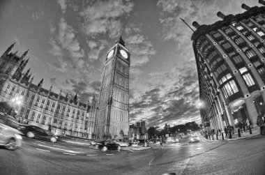 Londra ve onun yerler güzel gece görünümü
