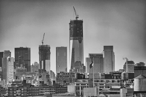 Vista da Freedom Tower e dos Edifícios circundantes, Manhattan — Fotografia de Stock