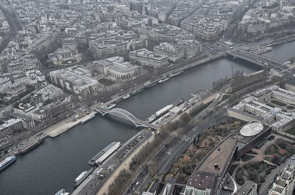 Parigi. Splendida vista aerea dello skyline della città in inverno — Foto Stock