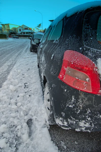 Gator efter snöstorm i Pisa, Italien — Stockfoto