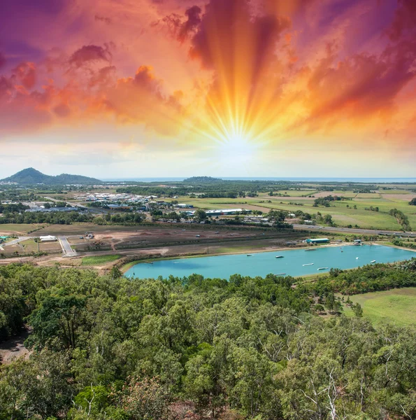 Spectacular aerial view of Queensland Countryside in winter — Stock Photo, Image