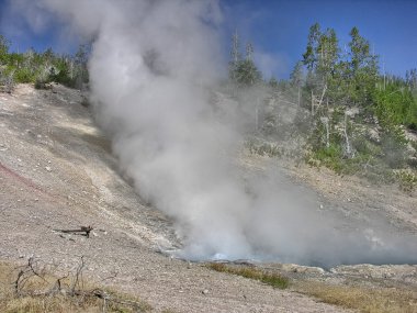 güzel geysers yellowstone Milli Parkı
