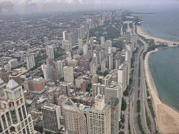 Прекрасный вид с воздуха на Чикаго — стоковое фото