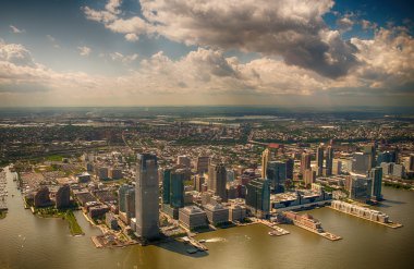 jersey City harika helikopter görünümü güzel yaz d