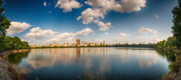 Vacker panoramautsikt över central park i sommarsäsongen, nyc — Stockfoto