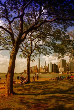 NEW YORK CITY - JUN 9: Tourists enjoy Governors Island clipart