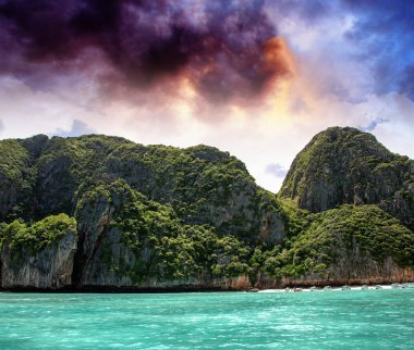 turkuaz suları güzel phi phi Island - Tayland