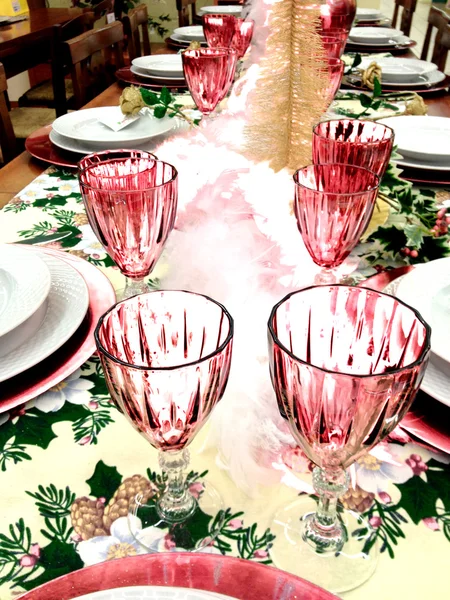 Decoração de mesa de Natal, Itália — Fotografia de Stock