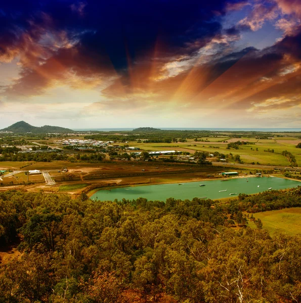 Spectacular aerial view of Queensland Countryside in winter — Stock Photo, Image